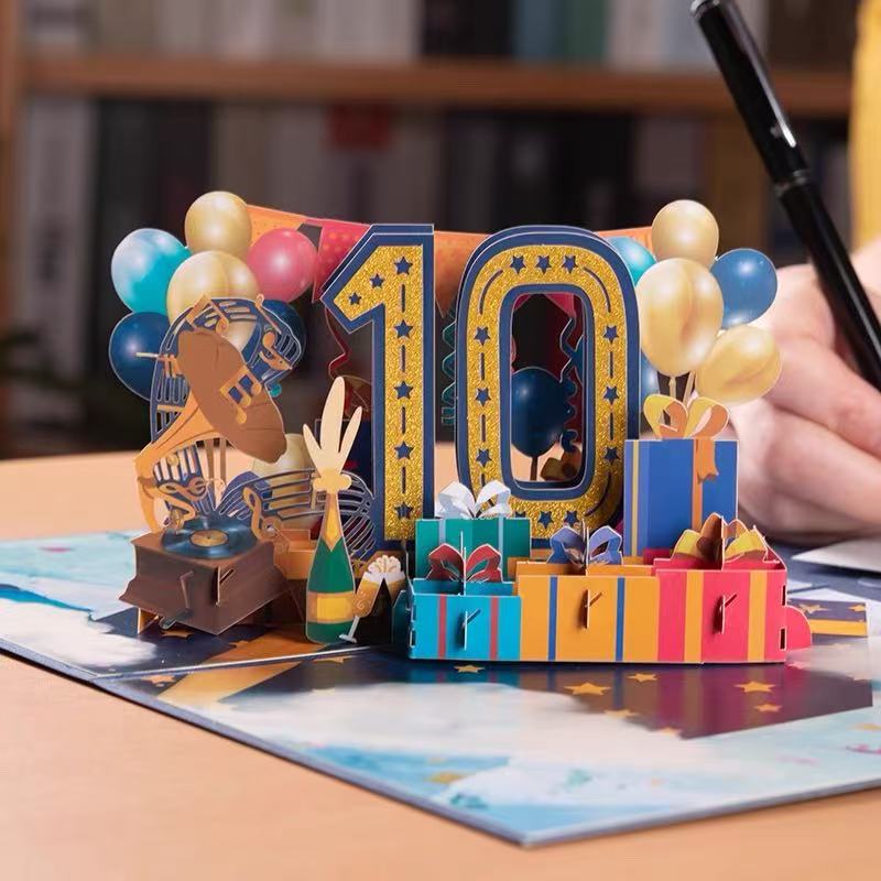 Ten-Year Anniversary Celebration Pop-Up Card