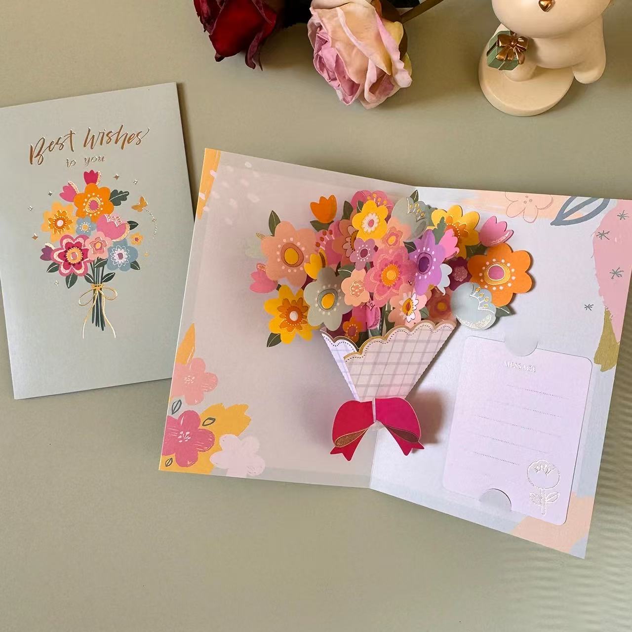 Beautiful Flowers Pop-Up Card